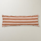 Coussins Longs Motif de bandes verticales Brown blanches (Dos)