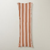 Coussins Longs Motif de bandes verticales Brown blanches (Devant (Vertical))