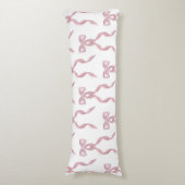Coussins Longs Motif de Bow rose Aquarelle (Devant (Vertical))