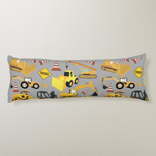 Coussins Longs Motif de camions de construction (Dos)