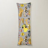 Coussins Longs Motif de camions de construction (Dos (Vertical))