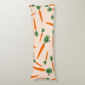 Coussins Longs Motif de carottes orange (Devant (Vertical))