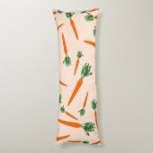 Coussins Longs Motif de carottes orange (Dos (Vertical))