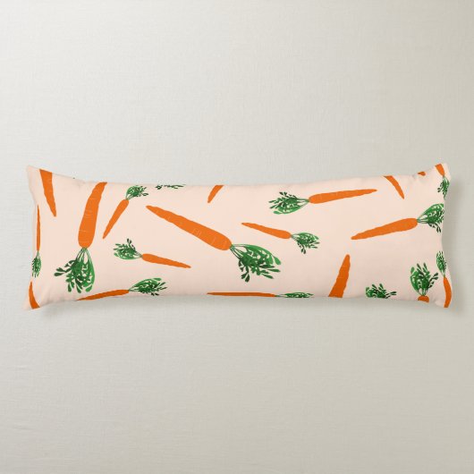 Coussins Longs Motif de carottes orange (Devant)