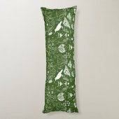 Coussins Longs Motif de champignon psychédélique 2D.BW.b D Green (Dos (Vertical))