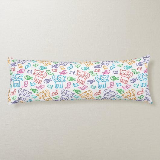 Coussins Longs motif de chat (Dos)