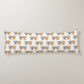 Coussins Longs Motif de chatons mignons orange et gris (Dos)