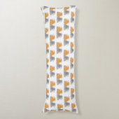 Coussins Longs Motif de chatons mignons orange et gris (Devant (Vertical))