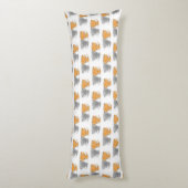Coussins Longs Motif de chatons mignons orange et gris (Dos (Vertical))