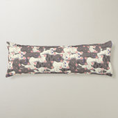 Coussins Longs Motif de chats blancs et gris (Devant)