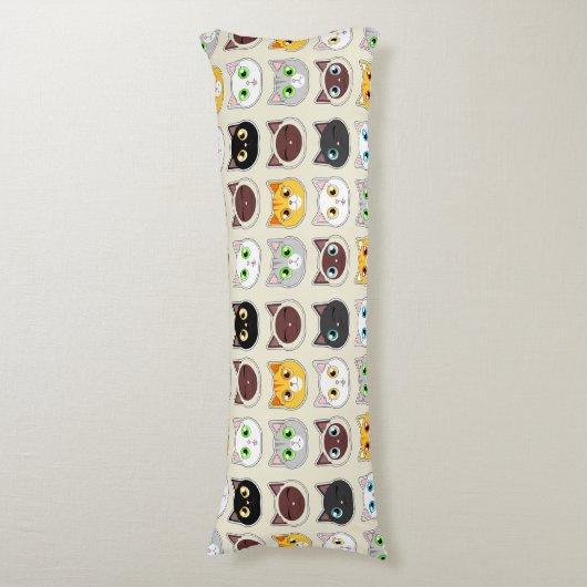 Coussins Longs Motif de chats mignons (Devant (Vertical))