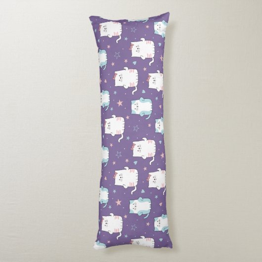 Coussins Longs Motif de chats mignons (Dos (Vertical))