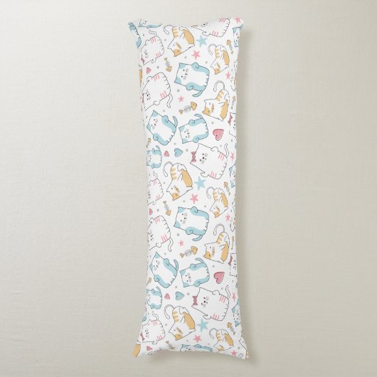 Coussins Longs Motif de chats mignons (Devant (Vertical))