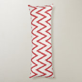 Coussins Longs Motif de chevron rouge kat texturé chic moderne (Dos (Vertical))