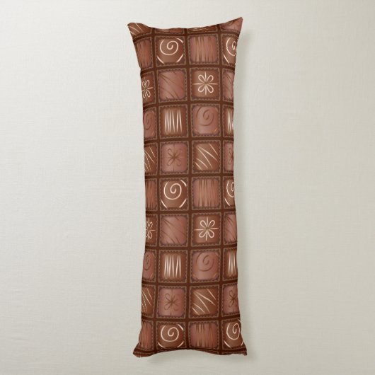 Coussins Longs Motif de chocolat (Dos (Vertical))