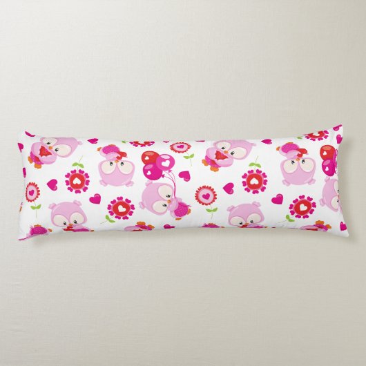 Coussins Longs Motif De Chouettes, Chouettes Mignonnes, Chouettes (Dos)