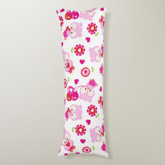 Coussins Longs Motif De Chouettes, Chouettes Mignonnes, Chouettes (Devant (Vertical))