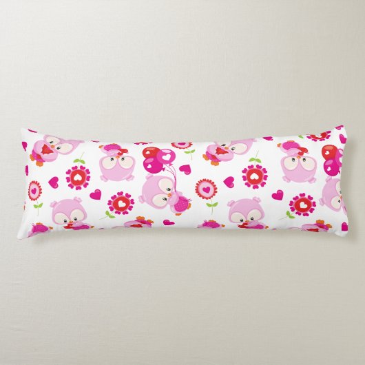 Coussins Longs Motif De Chouettes, Chouettes Mignonnes, Chouettes (Devant)