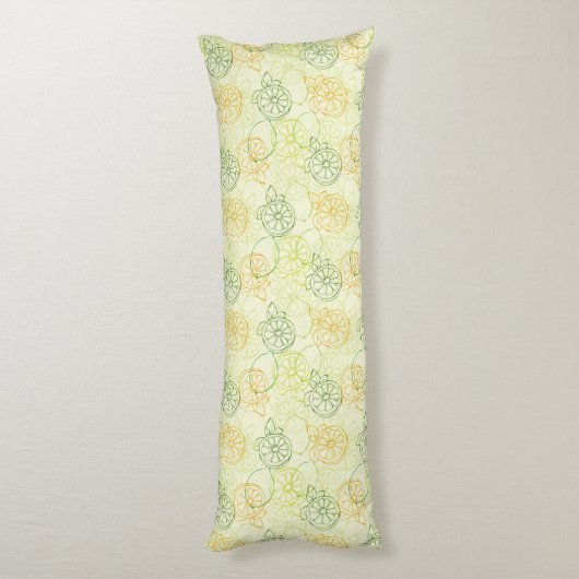 Coussins Longs Motif de citron (Dos (Vertical))
