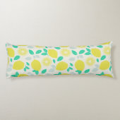 Coussins Longs Motif de citron d'été en crème (Dos)