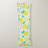 Coussins Longs Motif de citron d'été en crème (Devant (Vertical))