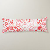 Coussins Longs Motif de coeur rouge et rose (Dos)