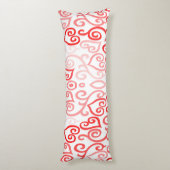 Coussins Longs Motif de coeur rouge et rose (Dos (Vertical))