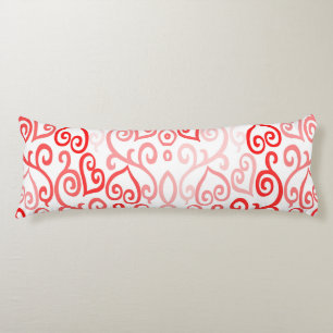Coussins Longs Motif de coeur rouge et rose