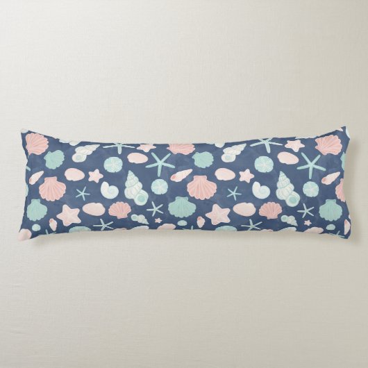 Coussins Longs motif de coquillages (Devant)