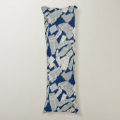 Coussins Longs Motif de coupure de journal 01x4.b DBlue (Devant (Vertical))