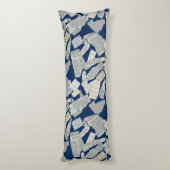 Coussins Longs Motif de coupure de journal 01x4.b DBlue (Dos (Vertical))
