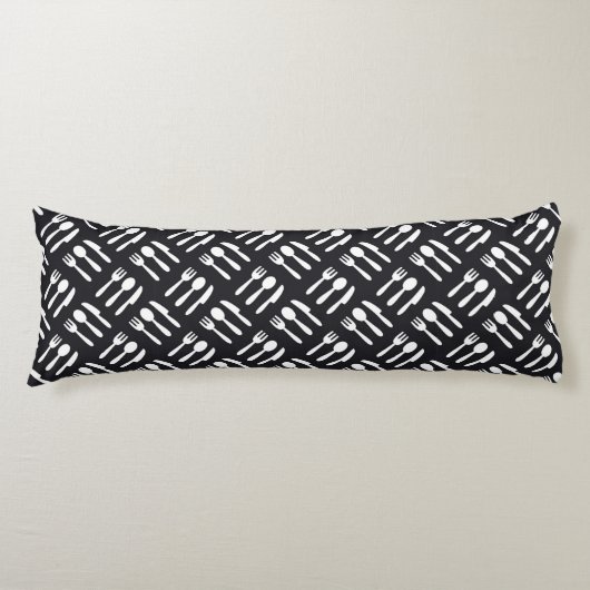 Coussins Longs Motif de couteau de cuillère de fourchette (Devant)