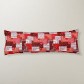 Coussins Longs Motif de couture patchwork paisley bandana rouge (Dos)