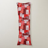 Coussins Longs Motif de couture patchwork paisley bandana rouge (Devant (Vertical))