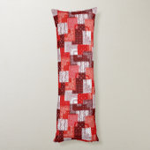 Coussins Longs Motif de couture patchwork paisley bandana rouge (Dos (Vertical))