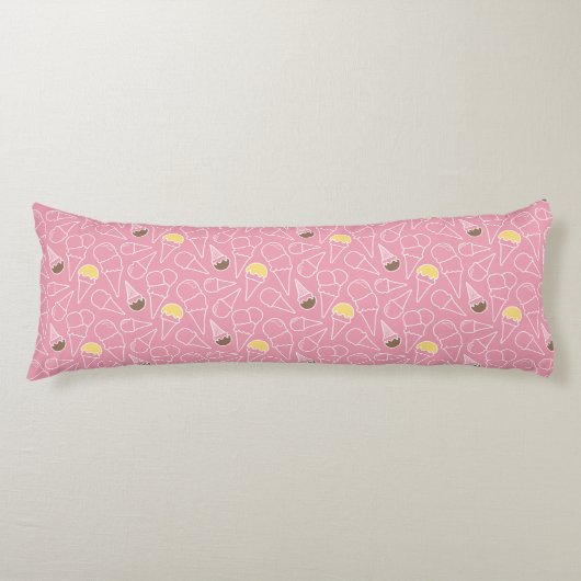 Coussins Longs Motif de crème glacée d'été (Devant)