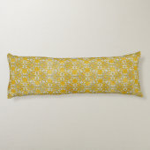 Coussins Longs Motif de danse jaune gris argenté (Dos)