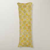 Coussins Longs Motif de danse jaune gris argenté (Devant (Vertical))