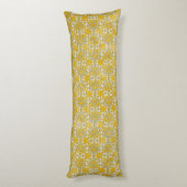 Coussins Longs Motif de danse jaune gris argenté (Dos (Vertical))