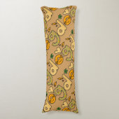 Coussins Longs Motif de dessin de chien Brown (Devant (Vertical))