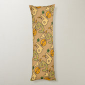 Coussins Longs Motif de dessin de chien Brown (Dos (Vertical))