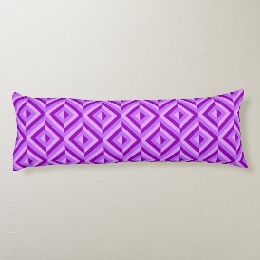 Coussins Longs Motif de diamants violet à trois tons (Dos)