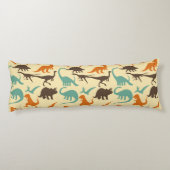 Coussins Longs Motif de Dinosaur Silhouette (Dos)