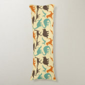 Coussins Longs Motif de Dinosaur Silhouette (Devant (Vertical))