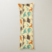 Coussins Longs Motif de Dinosaur Silhouette (Dos (Vertical))