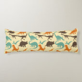 Coussins Longs Motif de Dinosaur Silhouette (Devant)