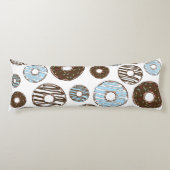Coussins Longs Motif De Donuts, Donuts Bleus, Donuts Brown (Devant)