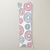 Coussins Longs Motif De Donuts, Donuts Roses, Donuts Bleus (Devant (Vertical))