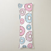 Coussins Longs Motif De Donuts, Donuts Roses, Donuts Bleus (Dos (Vertical))