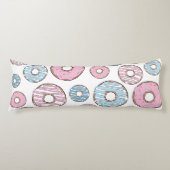 Coussins Longs Motif De Donuts, Donuts Roses, Donuts Bleus (Devant)